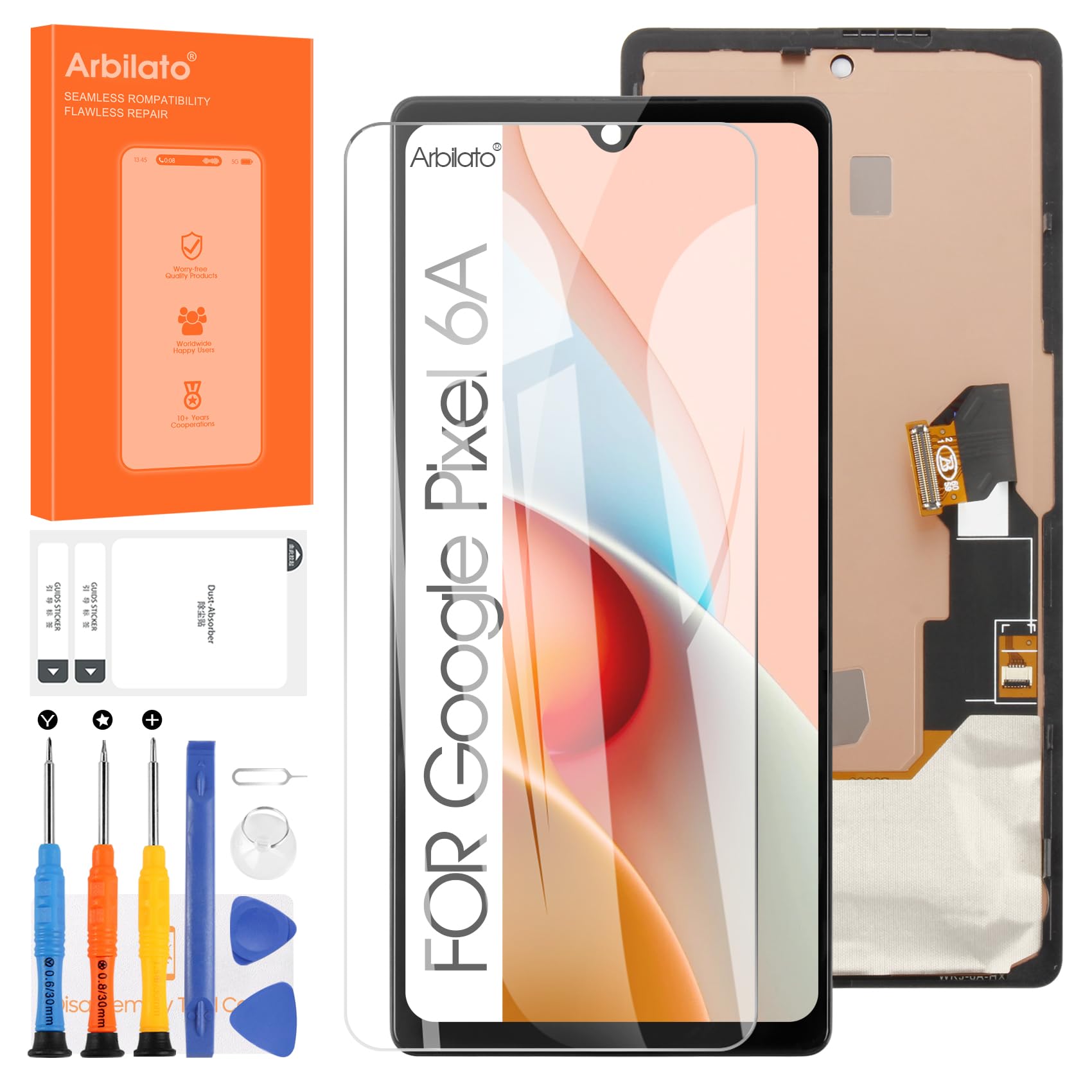 Photo 1 of for Google Pixel 6A 5G 6.13" LCD Screen Replacement Display Touch LCD Display Digitizer Assembly