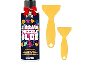 MCTRHG Jigsaw Puzzle Glue Clear, 200ML Puzzle Frame Kit for Adults, Non-Toxic, Quick-Dry & Water-Based Anime Puzzle Saver with Applicators, Easily Preserves Finished Puzzles, for 3000/4500/5000 Pieces