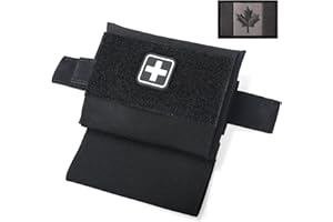 LIVANS Molle IFAK Micro Trauma Pouch, Tactical First Aid Belt IFAK Bag EMT Emergency Survival Med Pouch Small EDC Portable Pa