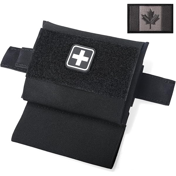 Pochette Premiers Soins Tactique MOLLE - Sac Médical Roulable Pour Ceinture Ou Sac à Dos, Multicam