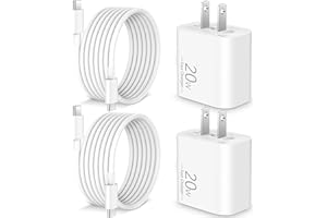 WIDAQUO USB C Charger for iPad Pro 11/12.9/13 inch, iPhone 16/15 Pro Max Plus, iPad Air 4th/5th/6th, iPad 10th Generation, 20W PD Fast USB C Charger Block Cube with 6FT USBC Charging Cable