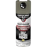Rust-Oleum Automotive Self Etching Primer Custom Spray 5-in-1, Dark Green | Etches &amp; Primes In One Step | Maximum Adhesion | Rust Prevention | Custom Spray Dial 5-in-1