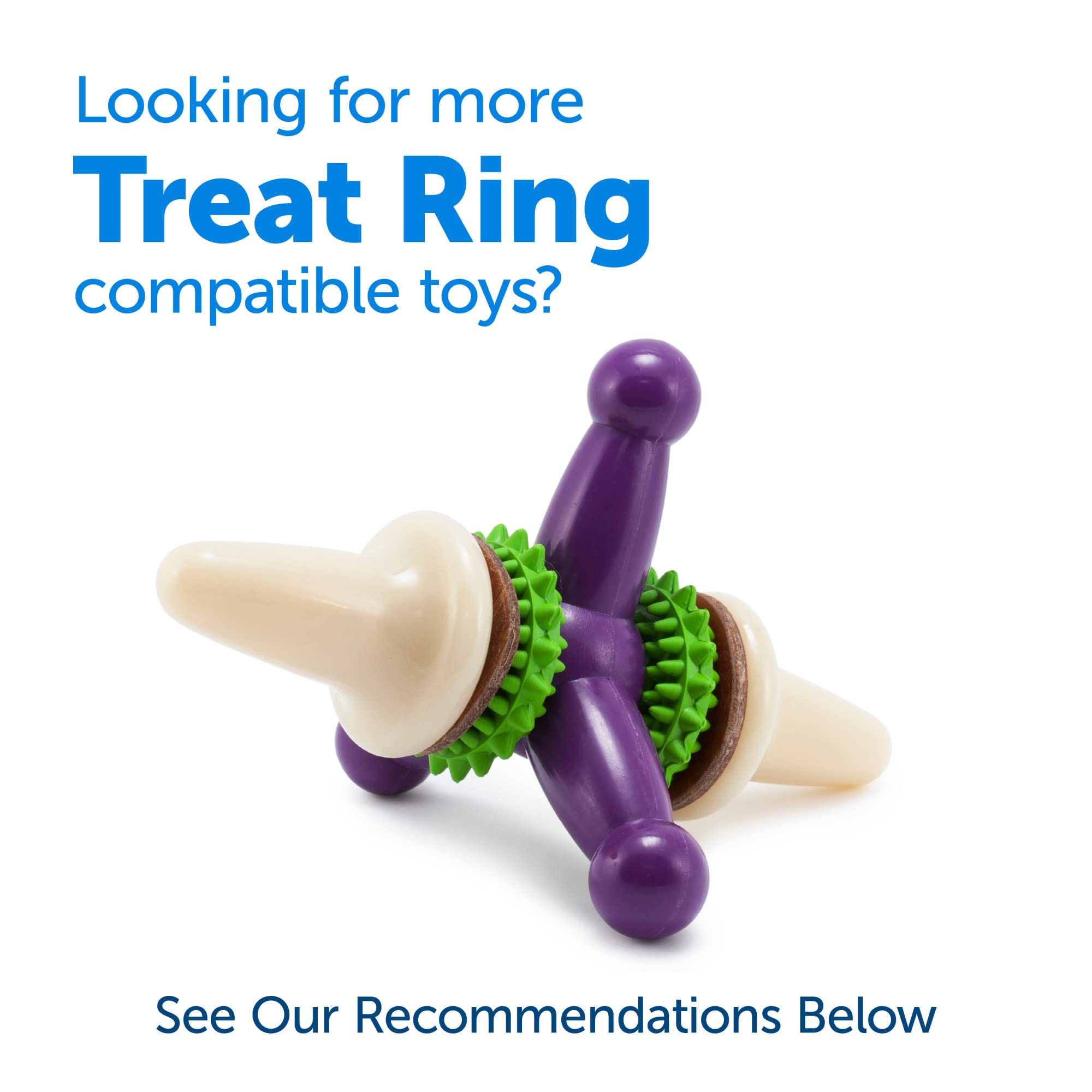 PetSafe Treat Rings for Busy Buddy Dog Toys - Easy to Digest - Interactive Toy Refills for Aggressive Chewers - Stimulating Puppy Supplies - Eases Stress & Anxiety - 16 Rings - Size B - Peanut Butter