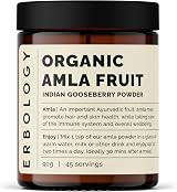 Erbology Organic Amla Powder 90g Indian Gooseberry Vitamin C Small Batch
