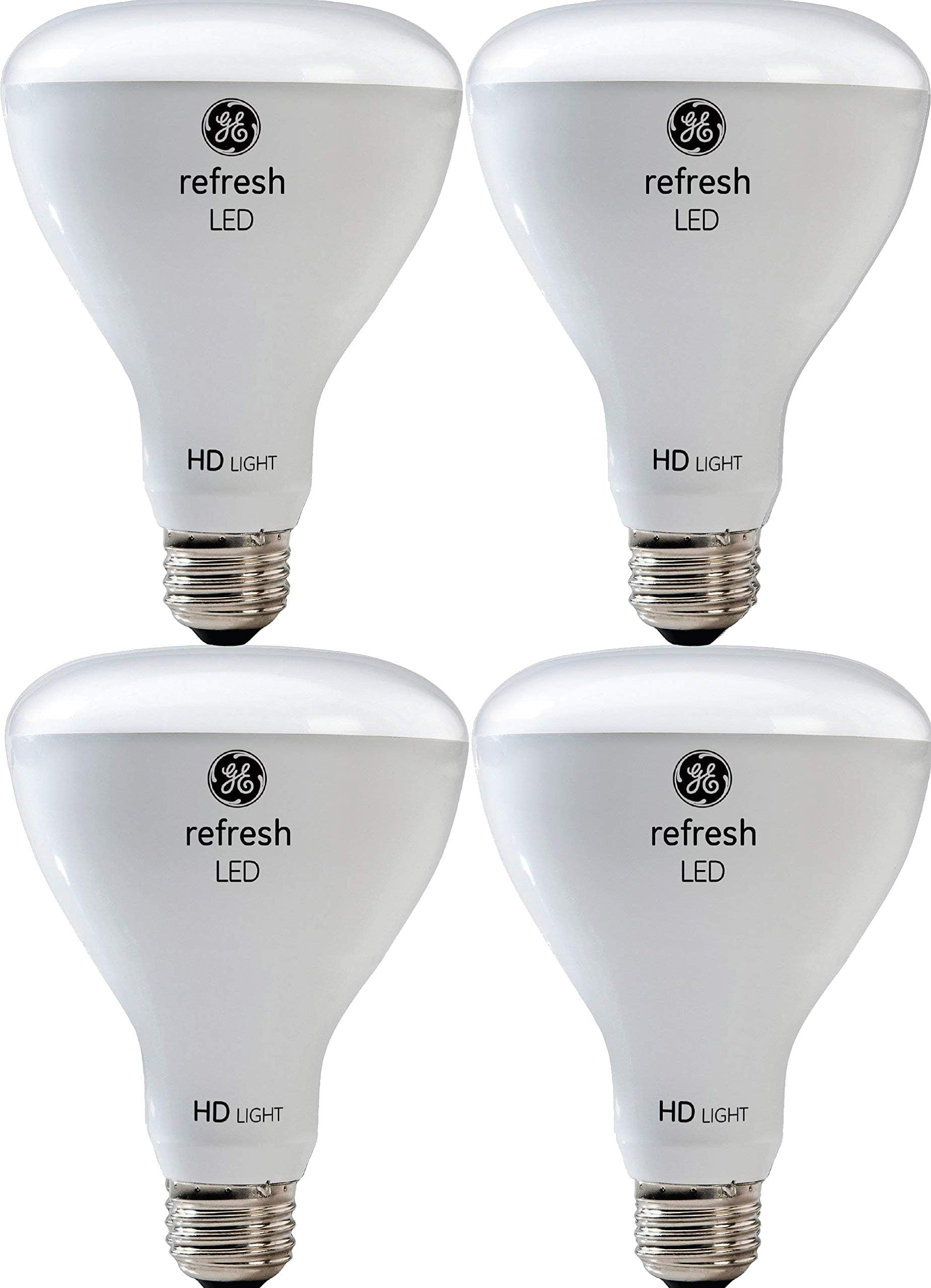 GE Lighting 43074 Refresh HD LED (65-Watt Replacement) 700-Lumen BR30 Bulb with Medium Base, Daylight, 4-Pack, 4 Count (Pack of 1)