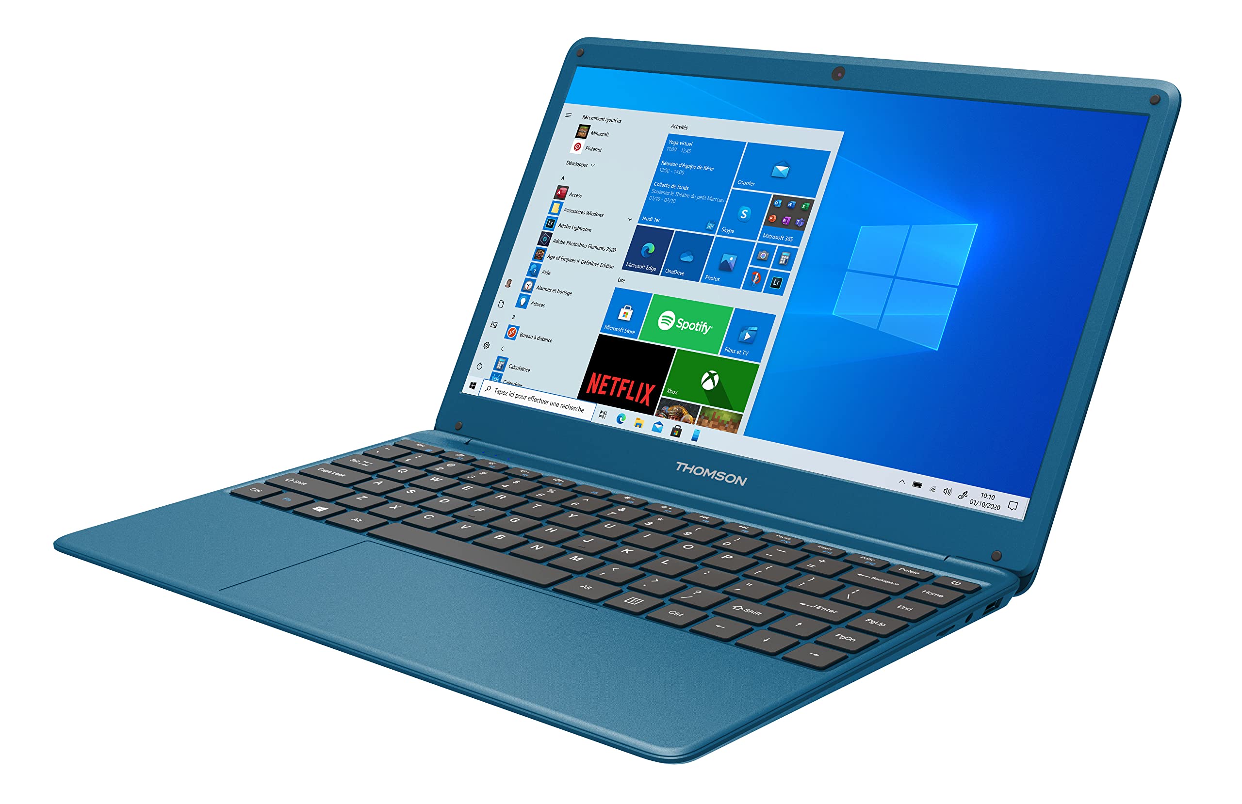 Thomson Laptop NEOX14, 14.1 Inch, Intel Celeron, 4Gb RAM, 64Gb eMMC Storage, Windows 10 - Blue - Aluminum Chassis - REFURBISHED Like New