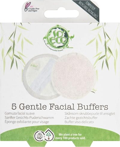 So Eco Gentle Facial Buffers 5 Pack Natural Cotton Reusable Makeup Remover