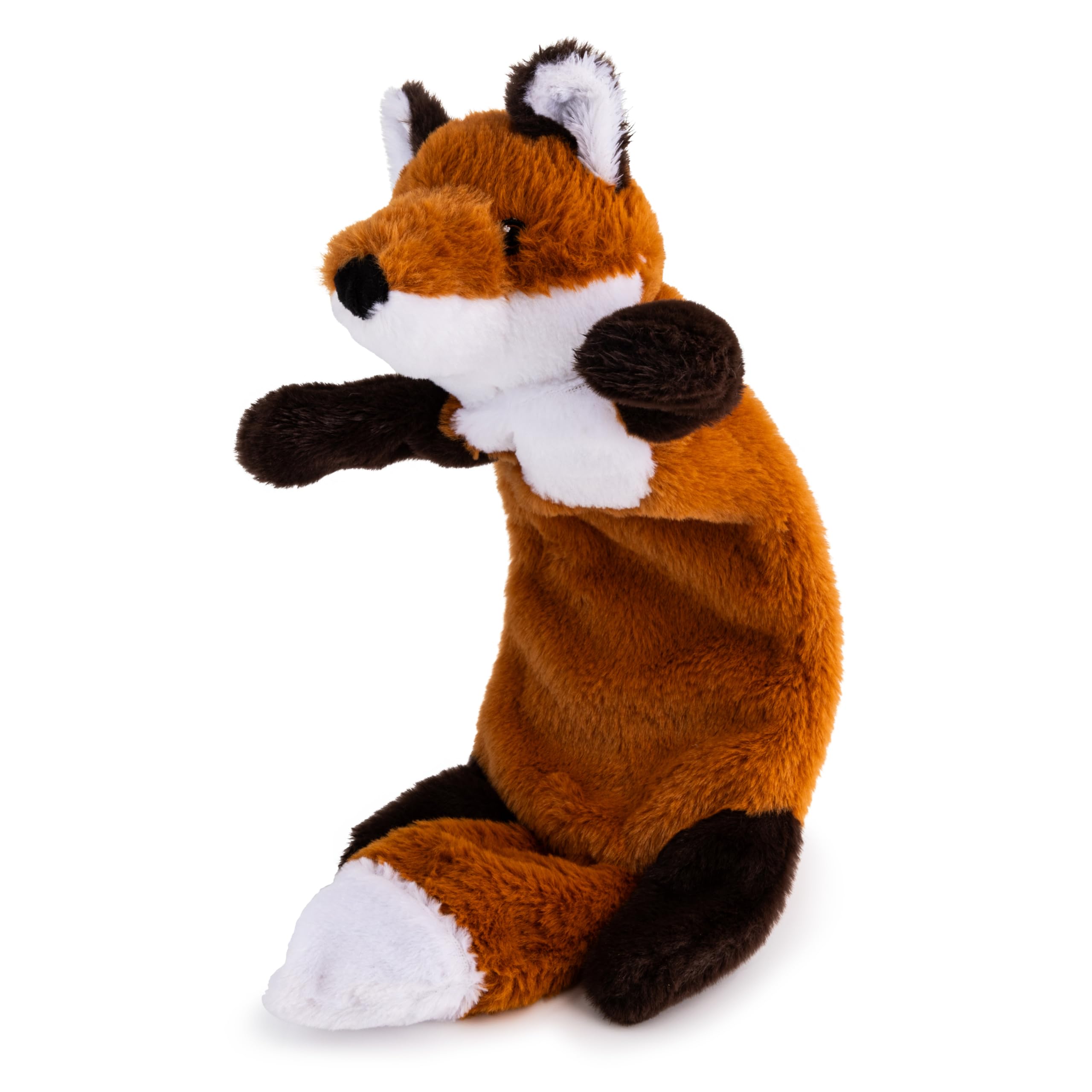 Pet London Crinkle Flattie Fox Squeaky Dog Toy, Soft Plush, Two Hidden Squeakers