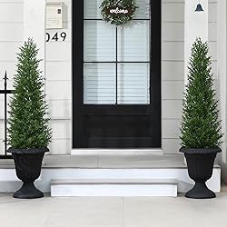 OAKRED Artificial Cedar Topiary Trees for