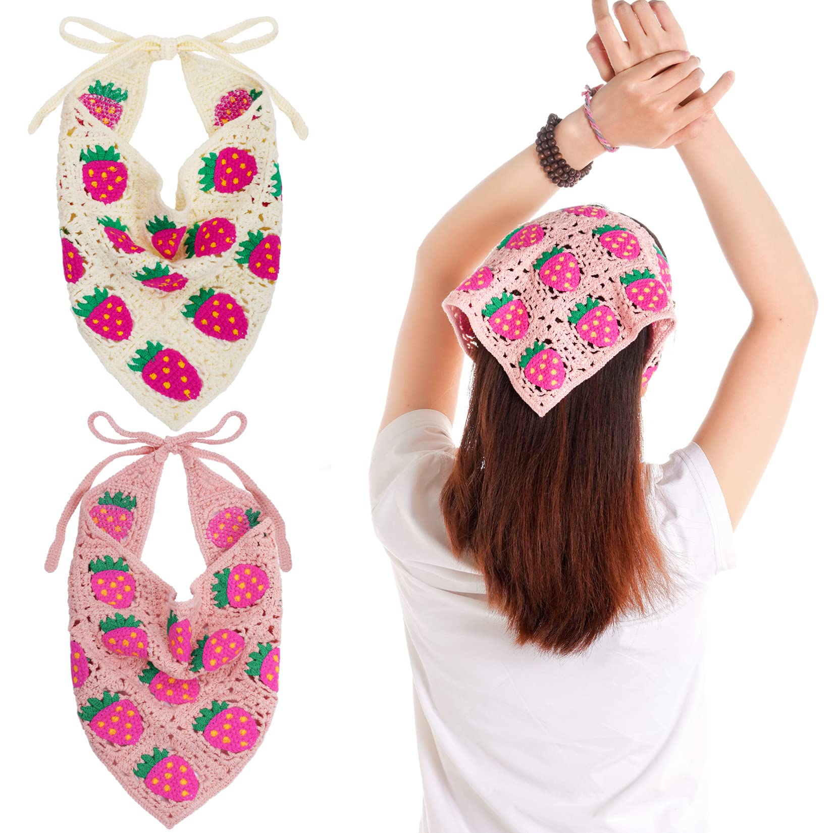 2pcs Headband Crochet Women Credit card wallet Crochet Card Case: Free Pattern - Pink Bows & Twinkle Toes main image 4