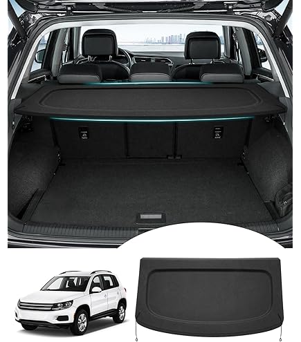 Powerty Cargo Cover For 2009-2016 2017 Volkswagen VW Tiguan Accessories Trunk Cover Retractable Trunk Shielding Shade Cargo Luggage Cover Black Tamano Vw Tiguan 2009 2017&pid=nwjlnty1mw - View #5