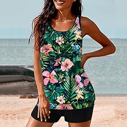 Tankini Swimsuits for Women Tummy Control Blouson