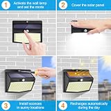 Peasur Solar Security Lights 168LED 4 Pack Motion Sensor IP65 Outdoor view 5