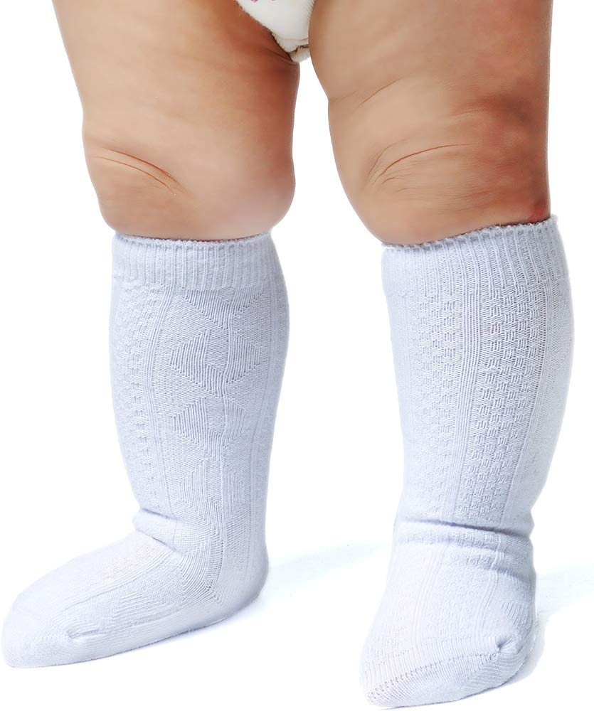 cable knit knee high socks baby
