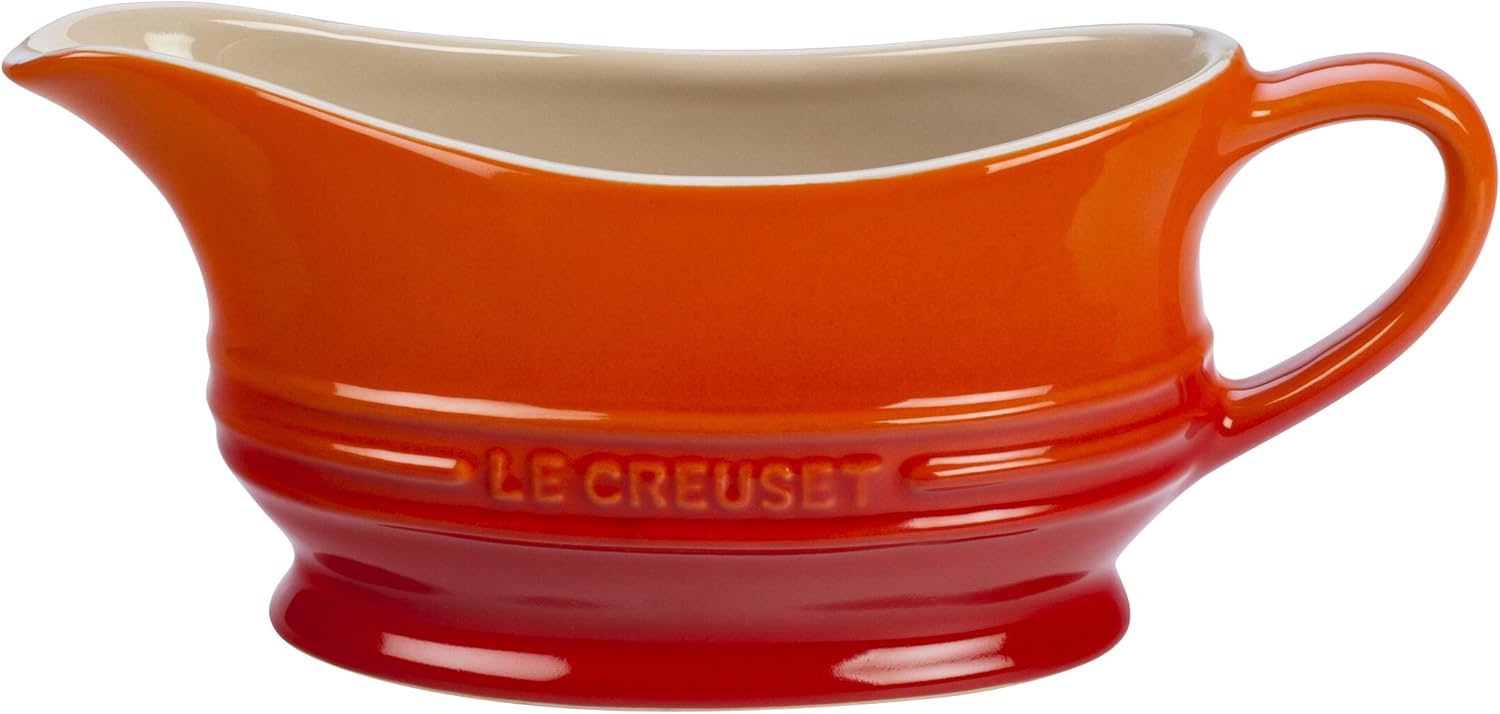 Le Creuset PG9700122 12Ounce Gravy Boat, Flame, Stoneware Amazon.co