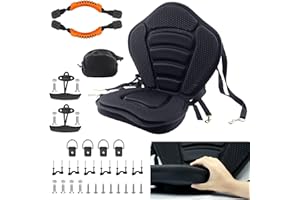 HLOGREE Kayak Seats - 1/2 Pck, Thicken Padded Seat Cushion with Back Support, Canoe & Ocean Sup Compatible