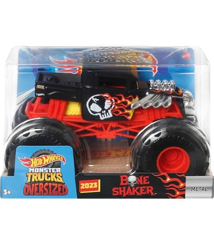 Amazon.com: Hot Wheels Monster Trucks Bone Shaker, [Yellow] Moon