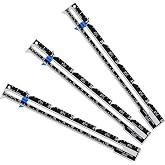 Frienda 3 Pieces 12 Inch Sewing Ruler Sliding Gauge Stainless Steel | Ruler for Fabric Quilting Uniform Sewing, Gauge for Hemming Seam Marking, Dual Scale Inches cm, Beginner Crafting Measure