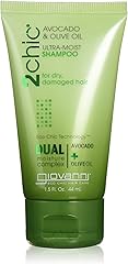 GIOVANNI 2chic Ultra-Moist Shampoo - Avocado & Olive Oil, Creamy Hydration Formula, Enriched with Aloe Vera, Shea Butter, Bot
