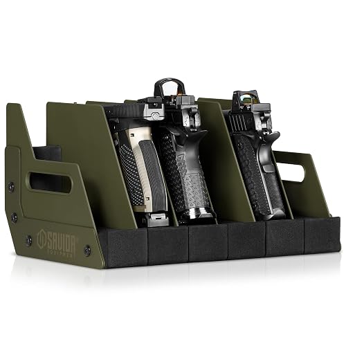 Saviour Gun Rack Savior Equipment Gun Pistol Revolver Firearm Handgun Rack Stand, Fit 6 ...