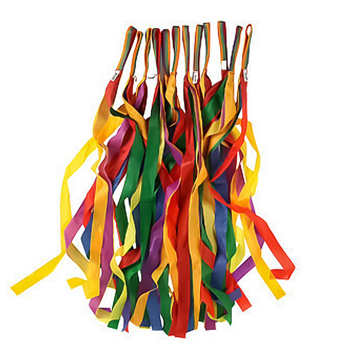 HAICN 12Pcs Rainbow Dance Ribbons Rainbow Streamer Rhythmic Gymnastic Ribbon Mix Color Streamers Baton Twirling for Training Gym Circus
