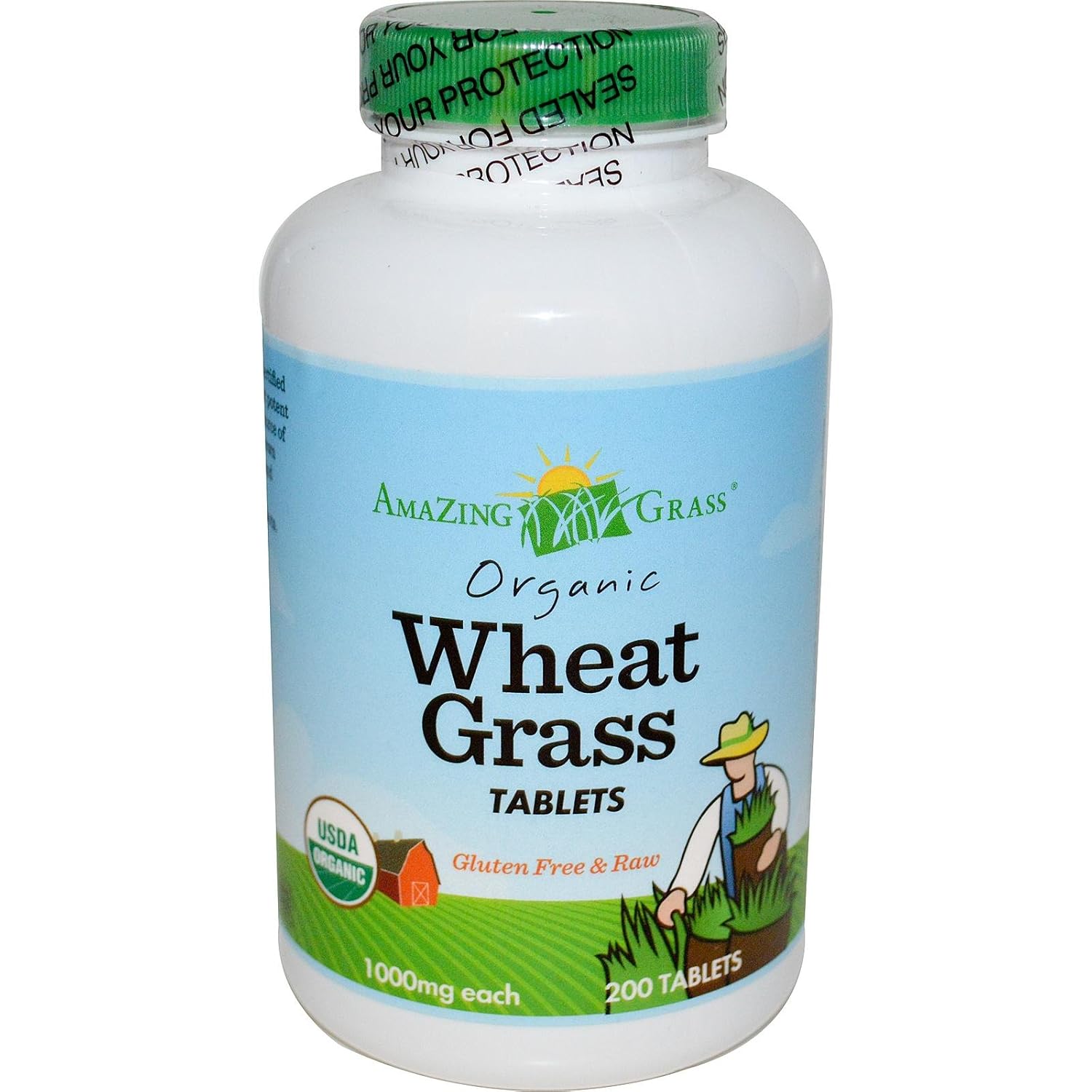 Amazing Grass Organic Wheat Grass 200 Tablets Antioxidant Formula Nutritional