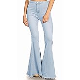 Anna-Kaci Women's Fashion High Waist Long Denim Bell Bottom Jeans Flared Pants