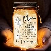 Joy Crafters Mason Jar Night Light for Mom from Daughters, Sons, Kids, Christmas Gifts For Mom Grandma, Sentimental Best Mom Gift for Women, Centerpiece Table Decorations, Thank You Gifts for Women