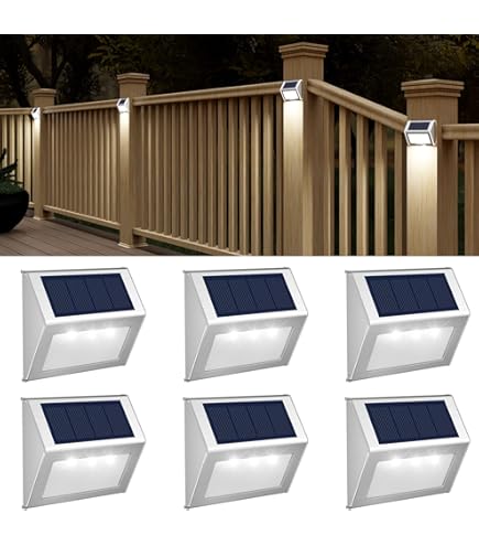 Relightable 2-Pack Solar Post Cap Lights – Black/White/Copper For Vinyl Fence