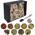Witchcraft Supplies Kit 30Packs - Herbs for Spells -,Beginner Witch Kit Box with Antique Spoon Witch Starter Kit Ideal Pagan Altar Decor, Witchy Gifts for Witches (40pcs)