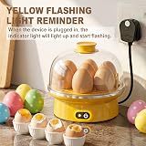 Macook Egg Cooker 7 Egg Capacity 350W LED Touch Auto Off Yellow view 2