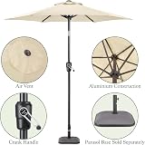 Christow Tilting Garden Parasol Umbrella UV Protective Polyester Canopy with view 6
