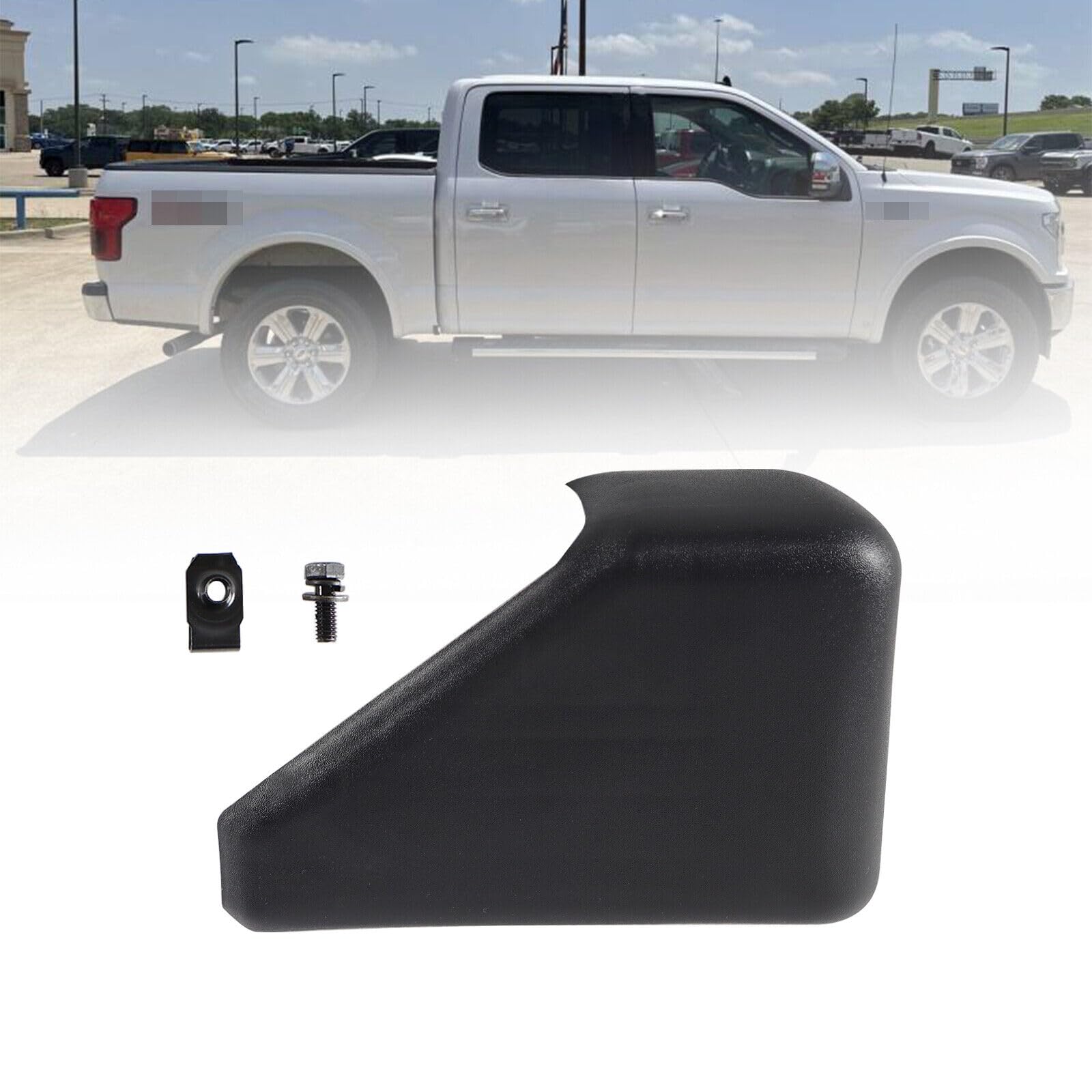Photo 1 of Rear Right Passenger Side Running Board End Cap Step Compatible with 2015 2016 2017 2018 2019 2020 Fo-rd F150,Drilling is not Required