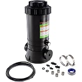 9lbs Off-Line Automatic Pool chlorinator for Inground &amp; Above Ground Pools | Heavy-duty offline chlorine feeder fits 3" chlorine tablets,includes installation hose and handware kit for pools
