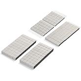 MECCANIXITY 200Pcs Faraday Conductive Fabric Foam Electrode Shielding Fabric Foam 10x10x3/5/8/10mm 4 Thickness with Adhesive Backing Sticky Strip for Computer LCD TV