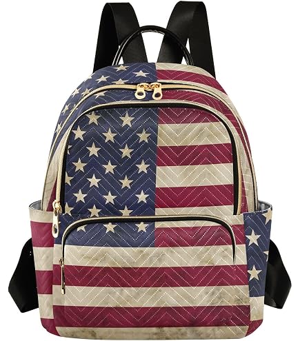 american apparel mini backpack ALAZA 4th Of July Flag Purse for Women Travel Bag Lightweight Shoulder Bag Fashion Daypack : Clothing, Shoes & Jewelry smarttag_active Accessory Innovations Clear Backpack Color:A26-CHOICEDDC_AE-3 A berry
