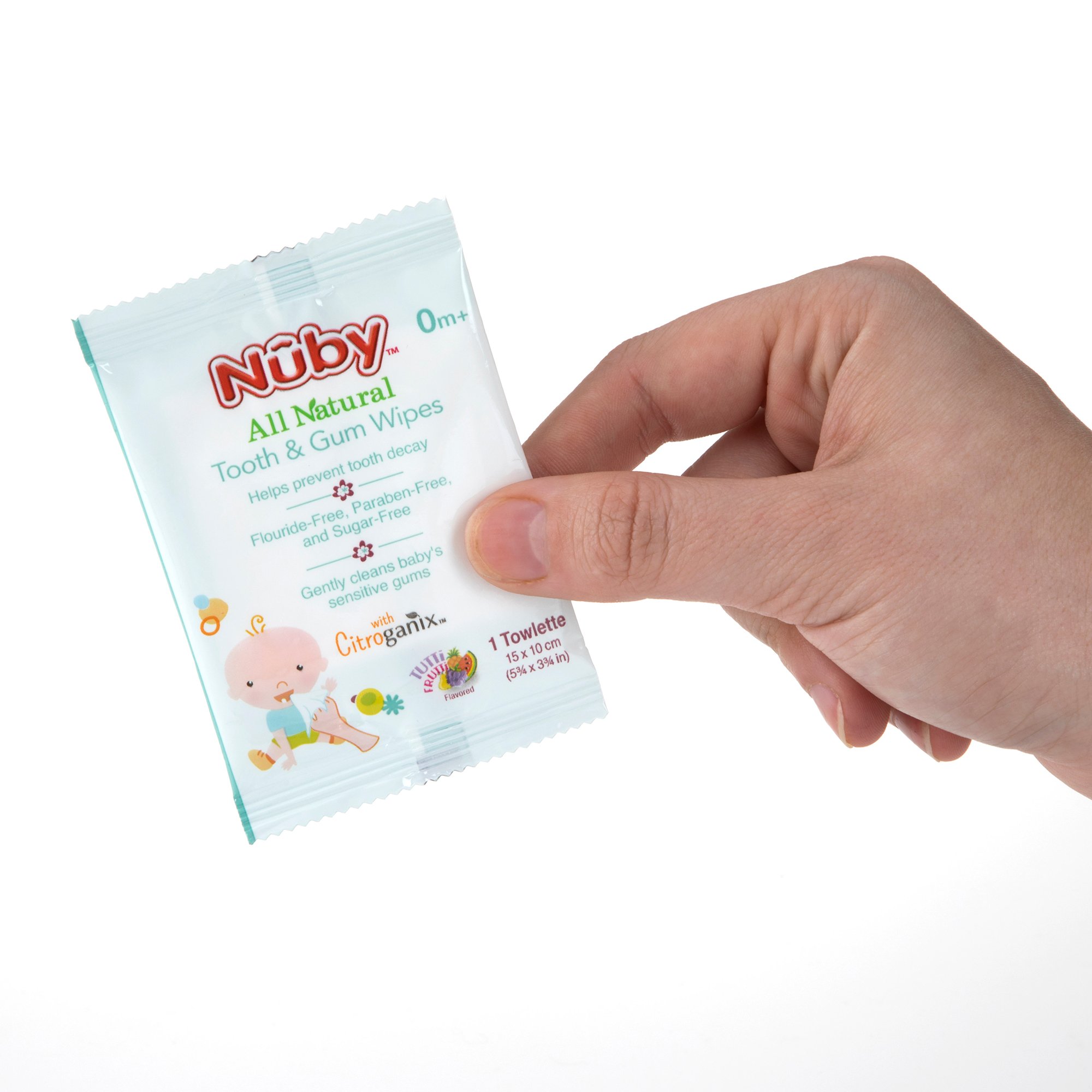Nuby All Natural Baby Tooth and Gum Wipes With Citroganix,36 Count