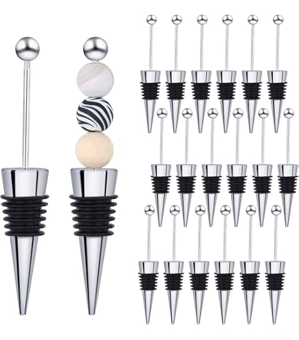 Bouchons De Vin En Perles Ouvre-BièRe En Perles Ensemble De 10 Bouchons De Bouteille De Vin En Perles DéCoratives 10 - La Cave