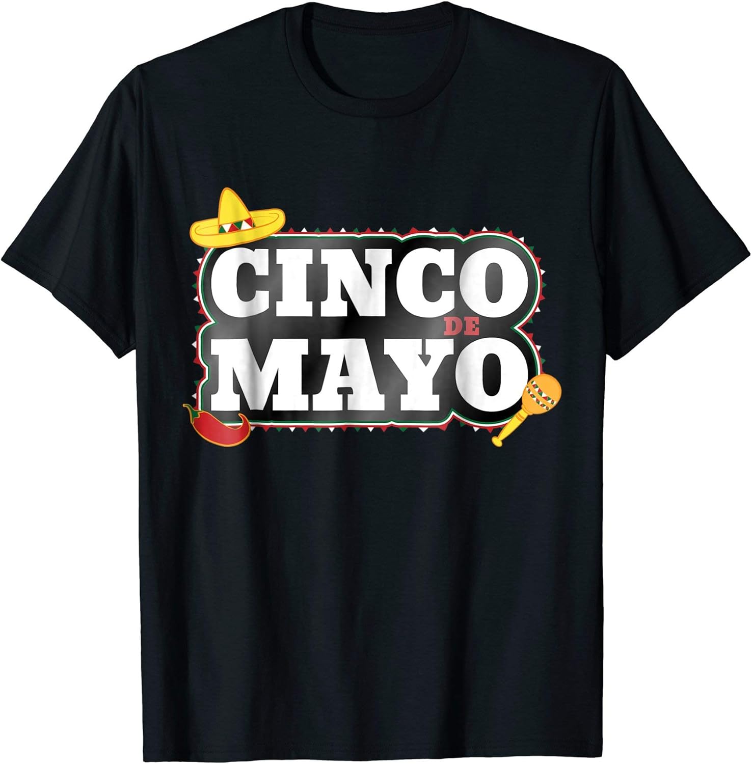 Men's Cinco De Mayo TShirt 3XL Black Amazon.co.uk