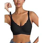 POSESHE Bras for Women No Underwire Wave Wireless Seamless Full Coverage Bralettes Lift Everyday Bra