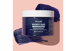 Pallure Color Pigment Refresher Mask, Semi Permanent Hair Color Depositing Conditioner, 8.5 Oz Smokey Blue