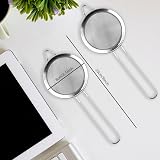 SZCXDKJ 2 Pack 8cm Fine Mesh Strainer with Handle Kitchen Hook view 3