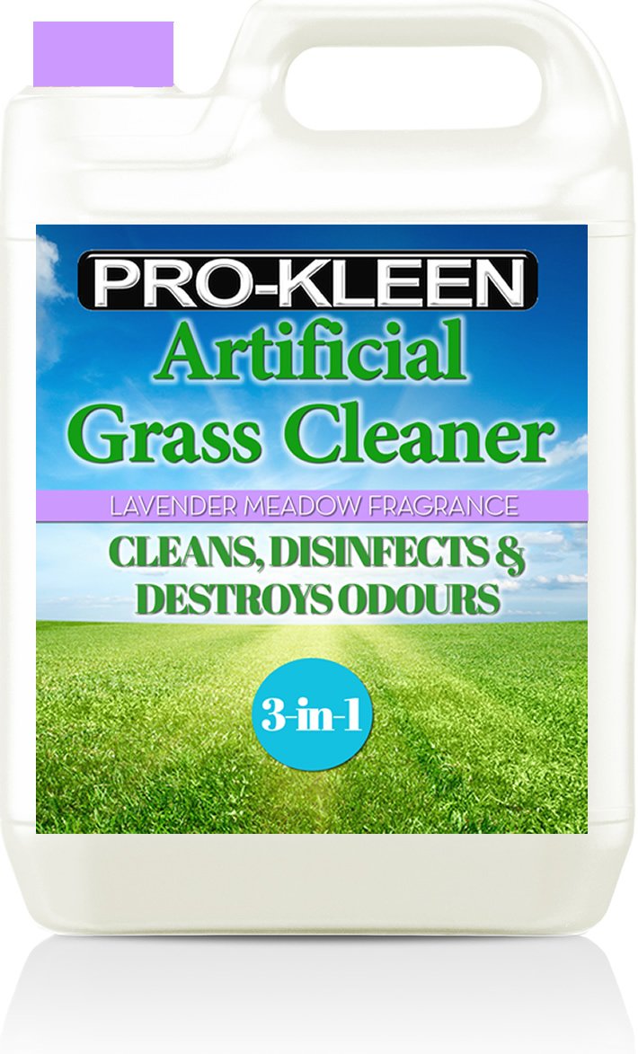 Pro Kleen Artificial Grass Cleaner Perfect For Homes With Dogs Cleans And Deodorises Astro Turf Leaves A Lavender Fragrance 5 Litre Super Concentrate Makes 15 Litres Buy Online In United