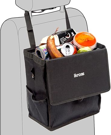 Amazon Ikross 車用ゴミ箱 ダストボックス 大容量 防水 車用収納ケース フタ付き 収納ボックス キャンプ アウトドア ドライブ 車 用ゴミ箱 車 バイク