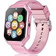 Smart Watch for Kid Age 4 5 6 7 8 9 10 Boys Girls Learning Toy with 26 Puzzle Game 1.69" Touch Screen HD Camera Video Music Player Alarm Clock Storybook Pedometer Christmas Birthday Gift Idea (gold)