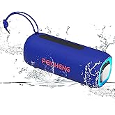PEICHENG Bluetooth Speaker, Portable Wireless Clear Loud Stereo Sound IPX5 Waterproof with RGB Lights BT5.3 Long Playtime TWS Pairing,for Home Party Outdoor Beach,Great Gift Choice (Blue)