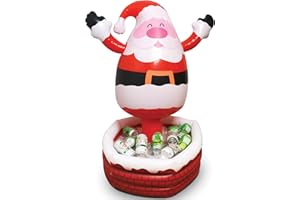 UPPER MIDLAND PRODUCTS Santa Inflatable Cooler -Christmas in July Decorations Holiday Party Supplies Inflatable Cooler - Keeps Up to 72 Drinks Cold - 24" x 28" in - Yard Decoration (Santa)