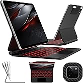 typecase Edge Keyboard Case for iPad Air 11-inch(M3/M2, 2025/2024), iPad Pro 11-inch(4th/3rd/2nd/1st Gen) & iPad Air 10.9-inch 5/4th Gen, Multi-Touch Trackpad, 11-Color Backlight, Carbon Fiber