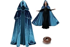 Sunlisky Renaissance Costumes Cloak with Hood Arm Holes Women Medieval Hooded Cape for Halloween Cosplay