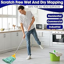 6 Pack Heavy Loop End Cotton String Mop Head Heavy